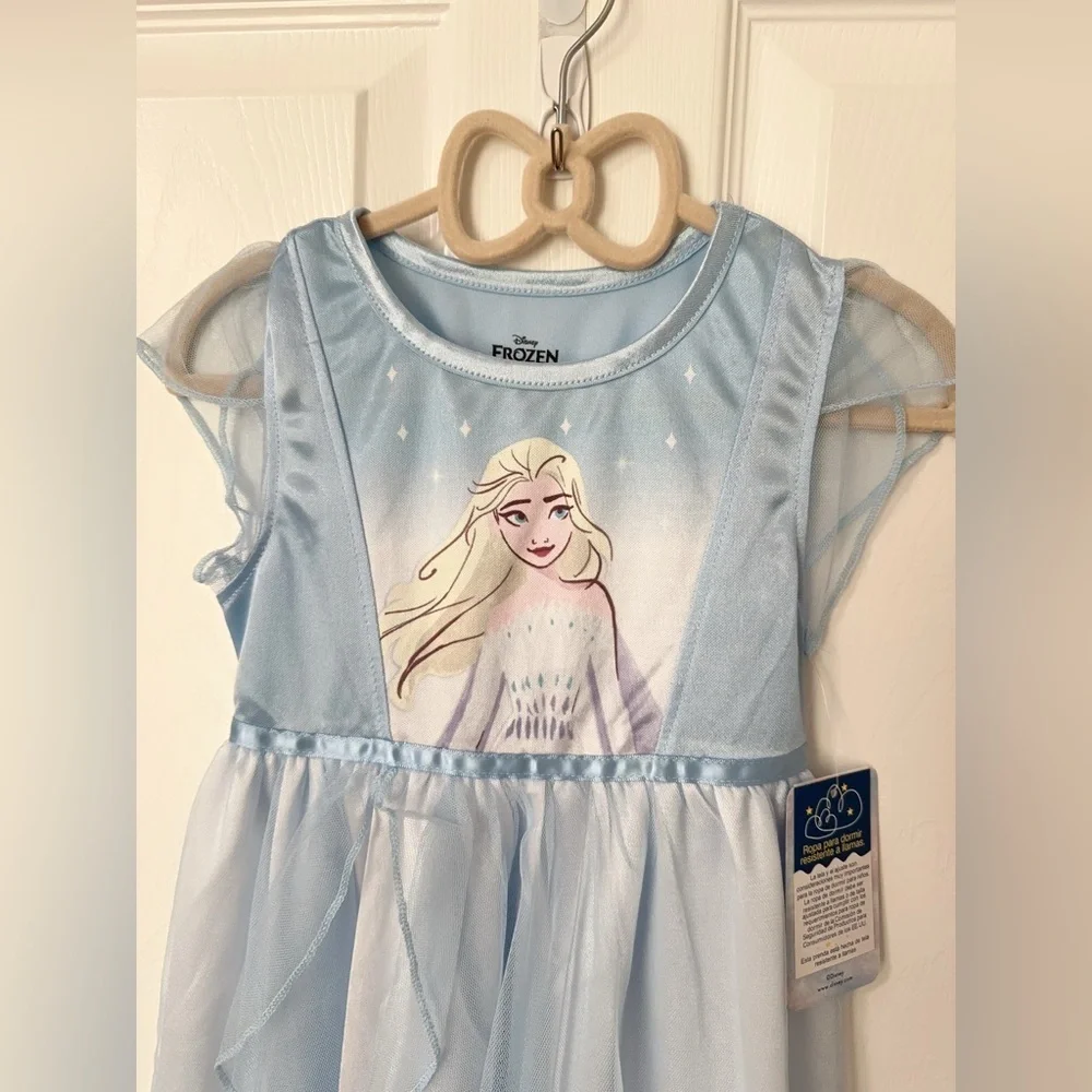 Disney Frozen Elsa Light Blue Kids Dress - Picture 6 of 8